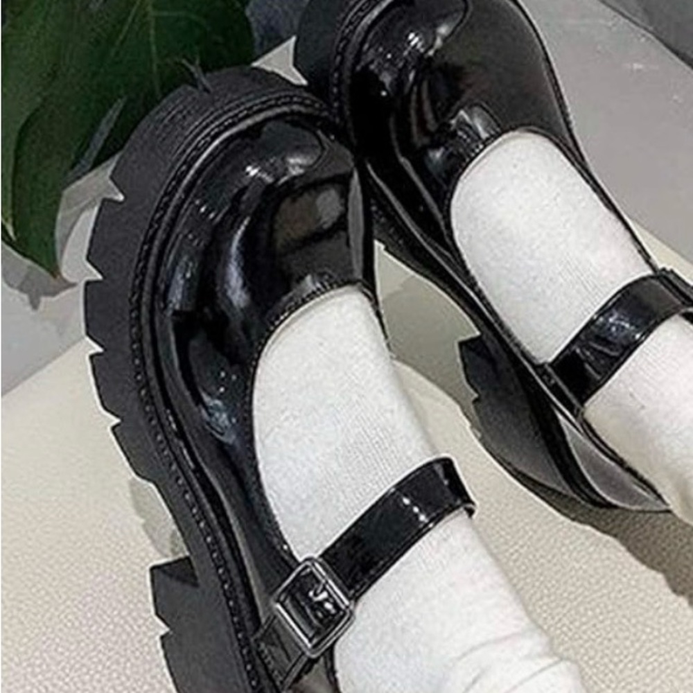 Black Mary Jane Platform Shoes